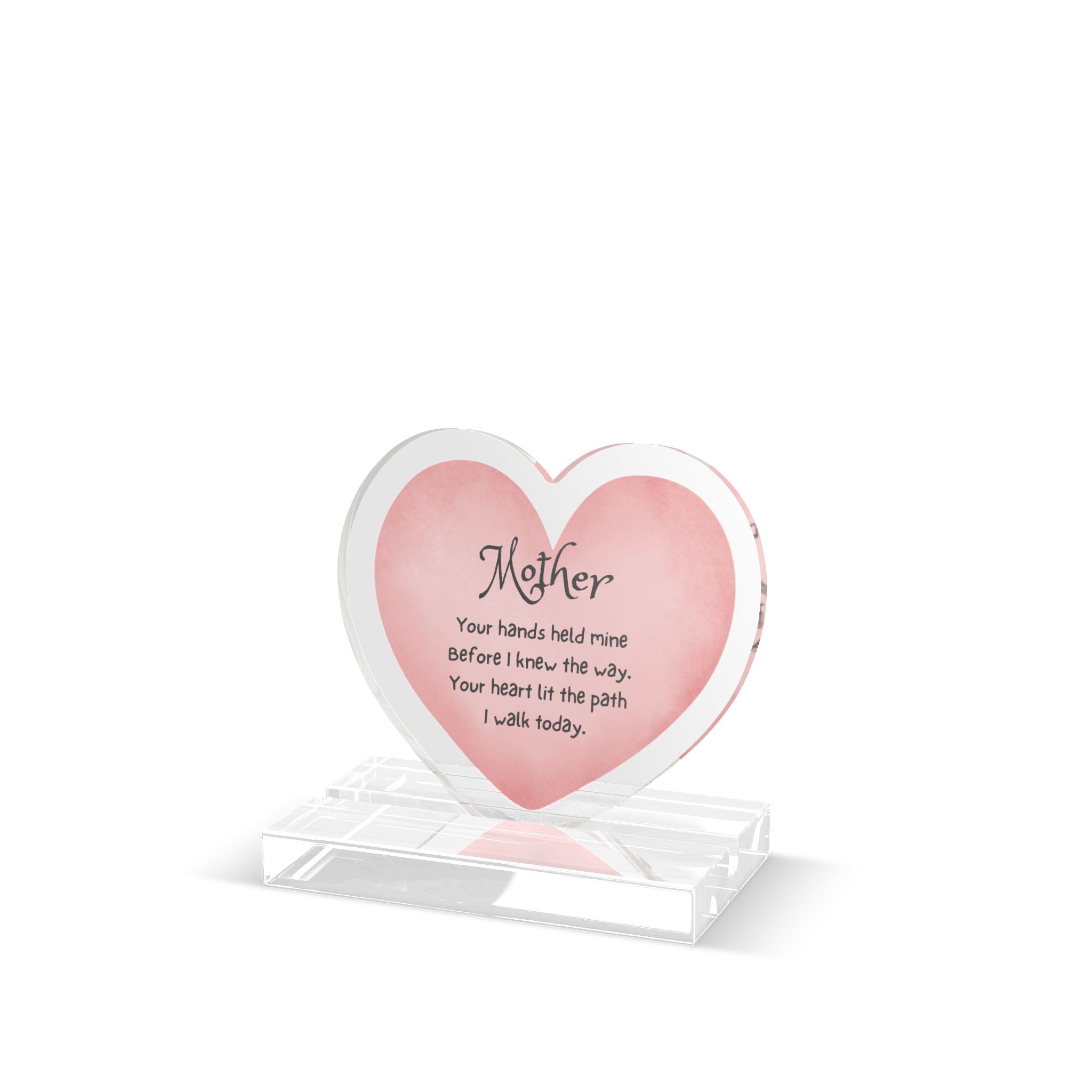 Mother's Day Heart Custom Cut Standee | Acrylic Heart Standee, Memorial Keepsake